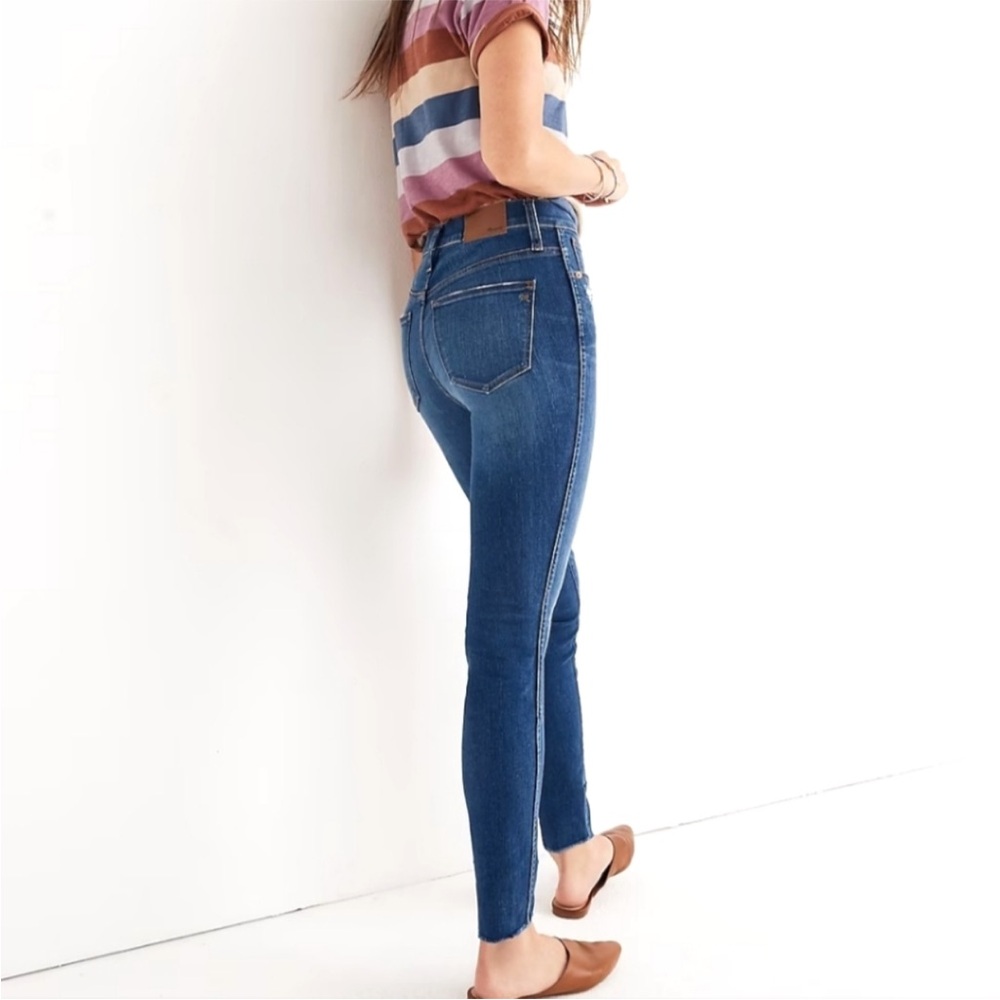 Madewell 10” High Rise Skinny Button Fly Jeans in Hanna Wash Sz 24